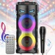 Портативна Bluetooth колонка з RGB підсвічуванням та дротовим мікрофоном ZQS4239S 16W - зображення 2