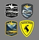 Наліпки Volvo Sticker set Vintage 4шт. Вологостійкі стікери - изображение 2