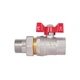 Кран кульовий-американка для води Thermo Alliance Standart 3/4" ВН, латунний, ручка-метелик, нікельований, PN40 - зображення 4