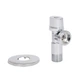 Кран для пральної машини Thermo Alliance Standart 1/2" × 3/4" НН, приладовий, кутовий, латунний, хром - зображення 6
