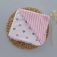 Плед 100х80 см Mommy Bag №36 Сердечки рожево-сірі (рожевий плюш) - изображение 1