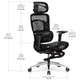 Офисное кресло Mealux M10 Air Massage (з масажним ефектом) Black (HF-M10 M/BB) Mealux HF-M10 M/BB 1043160 - изображение 6
