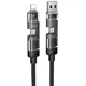 Кабель Hoco U151 Goldsmith 4in1 Type-C to USB/Type-C to Lightning 240W (1.2m) - зображення 1