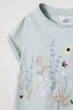 Футболка для девочки H&M 110-116 см (4-6Y) Светло-ментоловый - изображение 2