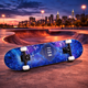 Скейтборд Fish Skateboards “Blue Rhombus” — деревянная дека из канадского клёна, подшипники ABEC-7 - изображение 1