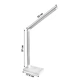 Настільна LED лампа Lesko M856 White + Silver світлодіодна з бездротовою зарядкою - зображення 7