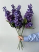 Сирень латексная синяя 71 см, ветка сирени декоративная, искусственные цветы - изображение 7