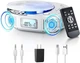 Портативний бумбокс-CD-програвач та Bluetooth-колонка 2-в-1 FELEMAN BP221, FM-радіо AUX USB акумуляторний білий 15 Вт - зображення 1