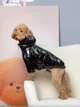 Дождевик DogsBomba Винил черный размер 5 для средних пород мопсов французских бульдогов теплый водонепроницаемый демисезонный на флисе полиуретановое покрытие молния на животе отверстие для шлейки унисекс (М-142/5) - изображение 1
