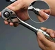 Универсальная трещотка с телескопической ручкой 1/4″ 72 зуба + комплект редукторов 1/4, 3/8 - изображение 4