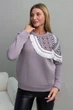 Жіночий світшот з етнічним принтом та китицями Nenka XL Сірий (nenka3604-XL) - изображение 3