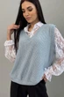 Жіночий жилет з V-подібним вирізом Nenka XL Сірий (nenka3644-XL) - зображення 3