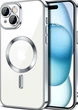 Чохол TPU Metallic Chrome Full Camera з MagSafe для iPhone 15 захист камери хром сріблястий - зображення 2