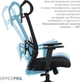 Крісло комп'ютерне офісне ергономічне OfficePro Fusion Black (OC577B) - зображення 8