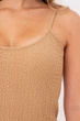 Сарафан женский на бретелях с боковыми разрезами в жатку Giulia WHISPERED FOLDS 8901/260 S Beige-dark, летнее платье, с тонкими бретелями - изображение 3