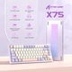 Клавиатура беспроводная Attack Shark X75 Bluetooth/Wireless/USB White-Purple (AS-6972792471464-TP-UA) - изображение 6