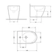Біде напольне Qtap Robin 565x360x405 Matt black QT13442141CMB - зображення 2
