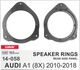 Проставки под динамики 165 мм / 6.5" Carav 14-058 для автомобилей Audi A1 - изображение 4