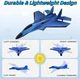 Радиоуправляемый самолет-истребитель ZY-320 Pro на пульте управления с LED-подсветкой Blue - изображение 3