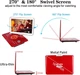 Портативний DVD-плеєр YOOHOO 14.1" з поворотним екраном та акумулятором 6 годин Red - зображення 3