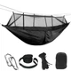 Подвесной туристический нейлоновый гамак для кемпинга с мокситной сеткой Hammock Net Black 260х130 см, черный - изображение 1