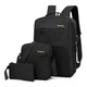 Школьный городской рюкзак в наборе 3в1 "Backpack" (рюкзак, сумка через плечо, клатч) черный - изображение 1