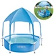 Детский каркасный бассейн с навесом Intex, Metal Frame 183х38 см, 700 л (28209-INT) - изображение 1