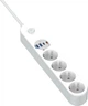 Сетевой фильтр-удлинитель СolorWay 4 розетки/4USB (Type-C 2PD20W + 2USB QC3.0) (20W) 2м White (CW-CHE44PDW) - изображение 1