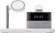 Беспроводная зарядная док станция 5в1 MagSafe докстанция для Apple iPhone 8 X 11 12 13 14 Pro Max Mini Plus быстрая магнитная зарядка для айфон наушников AirPods и часы Apple Watch с часами подсветкой и будильником Black C09-W - изображение 11