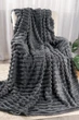 Плед шарпей Home Textiles Grey 200х230 см покрывало с микрофибры на кровать диван серое - изображение 1