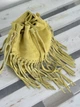 Сумка-мішок із замші з бахромою Bella Bertucci 1896 - салатовий - изображение 2