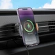Автомобільний тримач із бездротовою зарядкою Hoco HW7 Transparent Discovery Edition wireless fast charging 15W Black - зображення 8