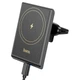 Автомобільний тримач із бездротовою зарядкою Hoco HW19 Precious magnetic wireless (air outlet) 15W 4.5-7" Black - зображення 2