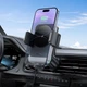 Автомобільний тримач із бездротовою зарядкою Hoco HW13 Speed wireless fast charging car holder (air outlet) Black - изображение 6