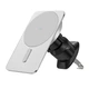Автомобільний тримач із бездротовою зарядкою Wiwu Wi-Q001 Liberator Magnetic Wireless Wharger Silver - изображение 1