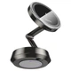 Автомобільний тримач із бездротовою зарядкою Hoco HW33 Metal ring magnetic wireless 15W Grey - зображення 3