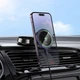 Автомобільний тримач із бездротовою зарядкою Hoco HW33 Metal ring magnetic wireless 15W Grey - зображення 7