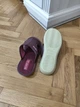 Комнатные домашние тапочки Белста бордовые дырка открытые эко-кожа размер 36 - изображение 4