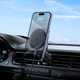 Автомобільний тримач із бездротовою зарядкою Hoco HW15 Speed Magnetic (Air Outlet) Metal Gray - изображение 7