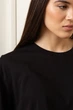 Футболка FAMO З круглим вирізом трикотажна oversize FUT-154 Чорний S S (FUT-154) - изображение 4