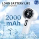 Вентилятор ручной портативный аккумуляторный 2000mAh FAM AND1399 мини охлаждающий прибор с дисплеем цвет белый - изображение 2