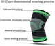 Наколенник эластичный компрессионный Knee Support WN 26 L, спортивный бандаж для колена с фиксацией сустава Серый с зеленым - изображение 3
