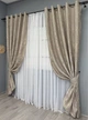 Комплект штор на люверсах VR-Textil Жаккард Sultan XO № 1683ш 150х250 см 2 шт Капучино (37-0196) - изображение 3