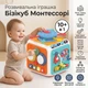 Бізикуб розвиваючий музичний сортер монтесори для дітей з українською озвучкою, світлом, шестернями, годинниками, рахунками, спіннером - зображення 1