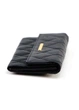 Кошелек на кнопке унисекс с RFID 12х8х2,5 см черный Leather Wallet - изображение 3