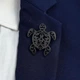 Брошь из стали BROCHE бижутерия Море Черепаха чёрная BRSF115439 - изображение 5