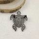 Брошь из стали BROCHE бижутерия Море Черепаха чёрная BRSF115439 - изображение 2