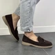 Женские мокасины лоферы ITstyle замшевые Коричневые 41 (1482) - изображение 3