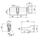 Цилиндровый механизм Apecs EM-90 (40*50 C) Ni - изображение 3