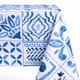 Скатерть SoundSleep Blue Mosaic водоотталкивающая 130х180 см белая (2800005024364) - изображение 1
